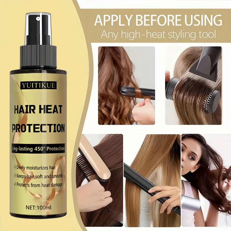 Heat Shield Hair Protection Spray | 450°F Thermal Defense